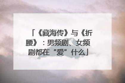 《藏海传》与《折腰》：男频剧、女频剧都在“爱”什么