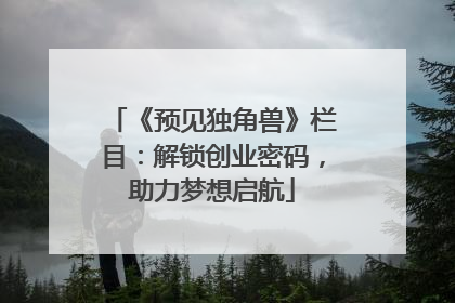 《预见独角兽》栏目：解锁创业密码，助力梦想启航
