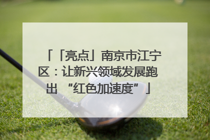 「亮点」南京市江宁区：让新兴领域发展跑出 “红色加速度”