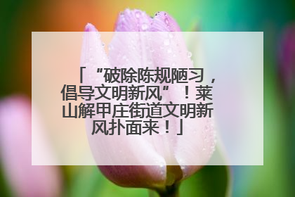 “破除陈规陋习，倡导文明新风”！莱山解甲庄街道文明新风扑面来！