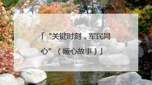 “关键时刻，军民同心”（暖心故事）