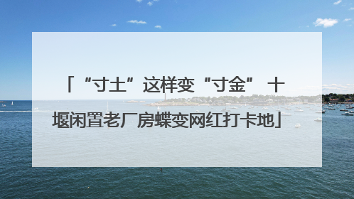 “寸土”这样变“寸金” 十堰闲置老厂房蝶变网红打卡地