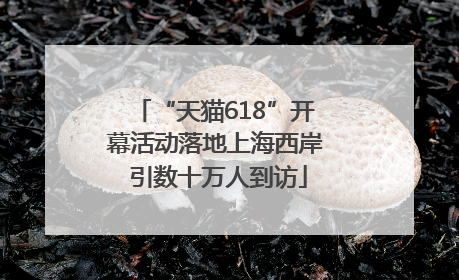 “天猫618”开幕活动落地上海西岸 引数十万人到访