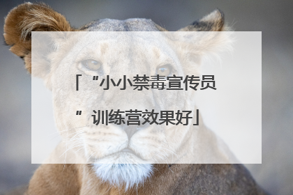 “小小禁毒宣传员”训练营效果好