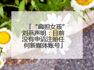 “扁担女孩”刘燕声明：目前没有申请注册任何新媒体账号