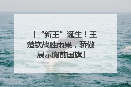 “新王”诞生！王楚钦战胜雨果，骄傲展示胸前国旗