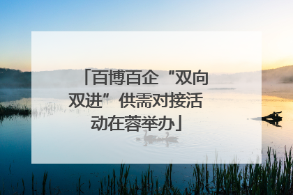 百博百企“双向双进”供需对接活动在蓉举办