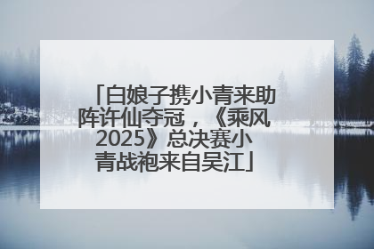 白娘子携小青来助阵许仙夺冠，《乘风2025》总决赛小青战袍来自吴江