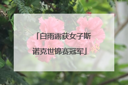 白雨露获女子斯诺克世锦赛冠军