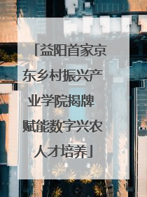 益阳首家京东乡村振兴产业学院揭牌 赋能数字兴农人才培养