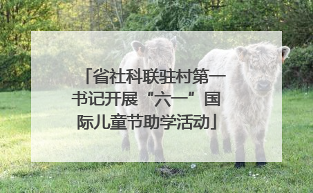 省社科联驻村第一书记开展“六一”国际儿童节助学活动