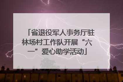 省退役军人事务厅驻林场村工作队开展“六一”爱心助学活动