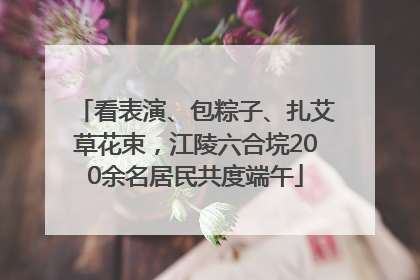 看表演、包粽子、扎艾草花束，江陵六合垸200余名居民共度端午