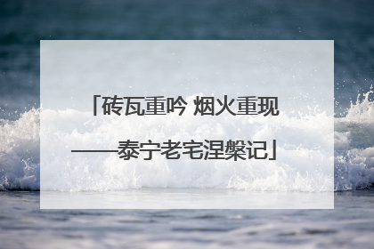 砖瓦重吟 烟火重现——泰宁老宅涅槃记