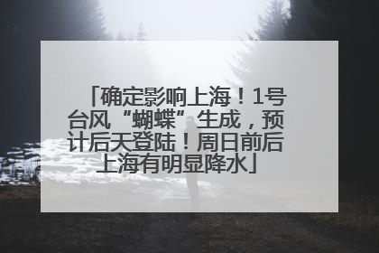 确定影响上海！1号台风“蝴蝶”生成，预计后天登陆！周日前后上海有明显降水