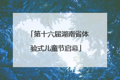 第十六届湖南省体验式儿童节启幕