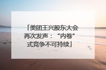 美团王兴股东大会再次发声：“内卷”式竞争不可持续