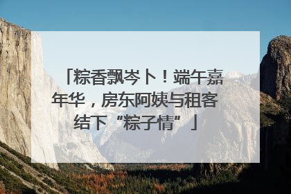 粽香飘岑卜！端午嘉年华，房东阿姨与租客结下“粽子情”