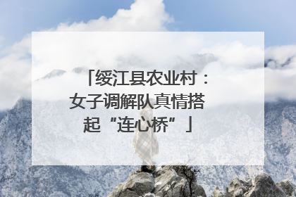 绥江县农业村：女子调解队真情搭起“连心桥”