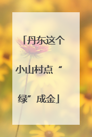 丹东这个小山村点“绿”成金