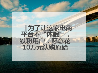 为了让这家电商平台不“休眠”，铁粉用户：愿意花10万元认购原始股“应援”