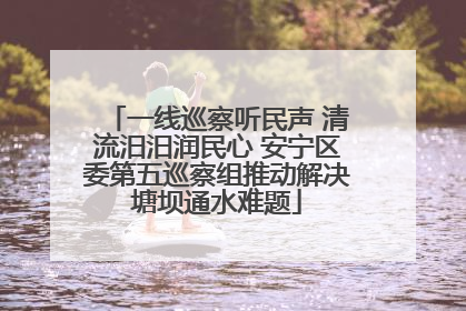 一线巡察听民声 清流汨汨润民心 安宁区委第五巡察组推动解决塘坝通水难题
