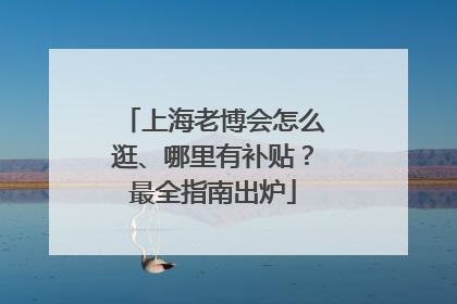 上海老博会怎么逛、哪里有补贴？最全指南出炉