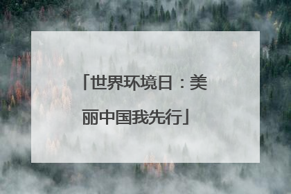世界环境日：美丽中国我先行