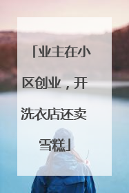 业主在小区创业，开洗衣店还卖雪糕