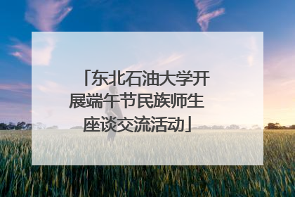 东北石油大学开展端午节民族师生座谈交流活动