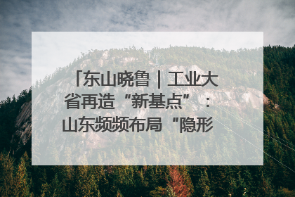 东山晓鲁｜工业大省再造“新基点”：山东频频布局“隐形冠军”背后