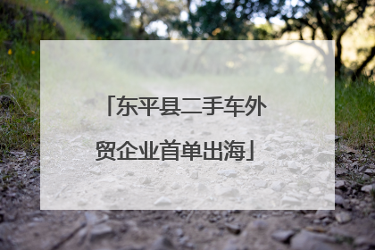 东平县二手车外贸企业首单出海