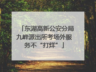 东湖高新公安分局九峰派出所考场外服务不“打烊”