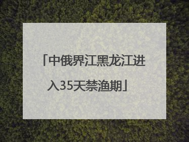 中俄界江黑龙江进入35天禁渔期