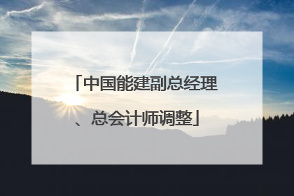 中国能建副总经理、总会计师调整