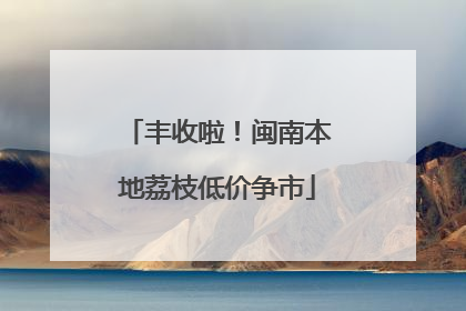 丰收啦！闽南本地荔枝低价争市