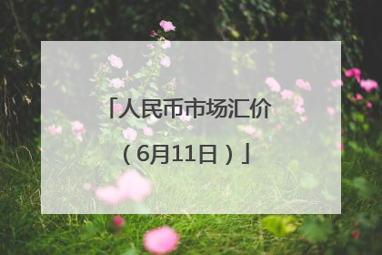 人民币市场汇价（6月11日）