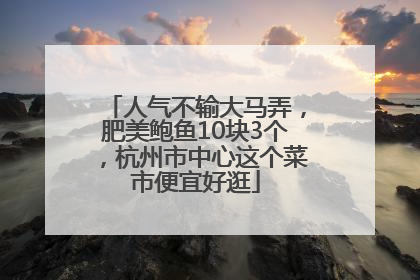 人气不输大马弄，肥美鲍鱼10块3个，杭州市中心这个菜市便宜好逛