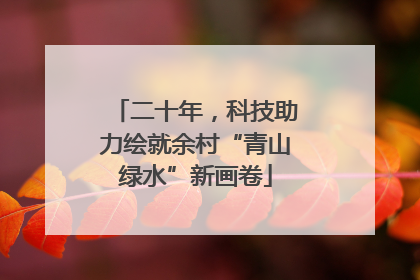 二十年，科技助力绘就余村“青山绿水”新画卷
