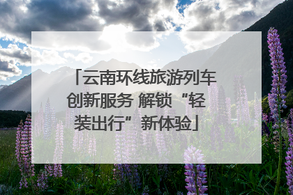 云南环线旅游列车创新服务 解锁“轻装出行”新体验