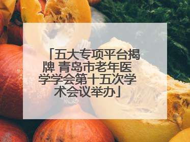 五大专项平台揭牌 青岛市老年医学学会第十五次学术会议举办