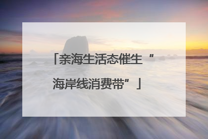 亲海生活态催生“海岸线消费带”