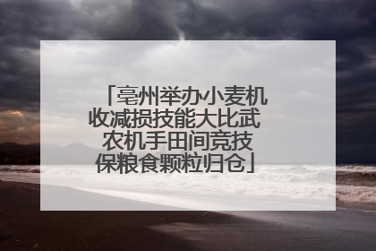 亳州举办小麦机收减损技能大比武 农机手田间竞技保粮食颗粒归仓