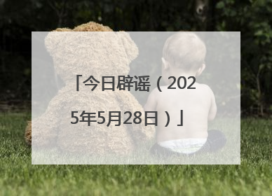 今日辟谣（2025年5月28日）