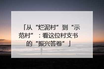 从“烂泥村”到“示范村”：看这位村支书的“振兴答卷”