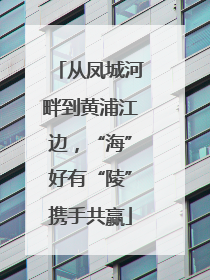 从凤城河畔到黄浦江边，“海”好有“陵”携手共赢