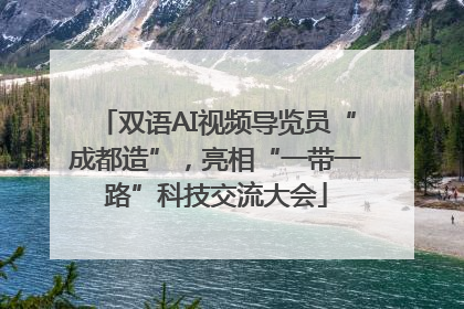 双语AI视频导览员“成都造”，亮相“一带一路”科技交流大会
