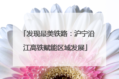 发现最美铁路：沪宁沿江高铁赋能区域发展