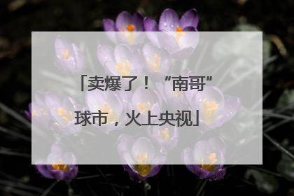 卖爆了！“南哥”球市，火上央视