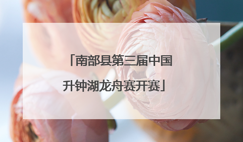 南部县第三届中国升钟湖龙舟赛开赛